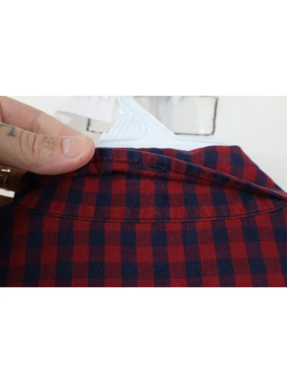 Vtg 90s Banana Republic Mens Large Faded Heavyweight Collared Button Down Shirt